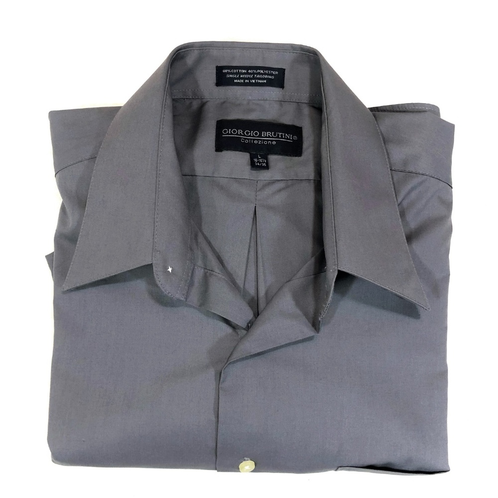 Giorgio Brutini Dark Gray Long Sleeve Shirt, Large - Picture 8 of 8
